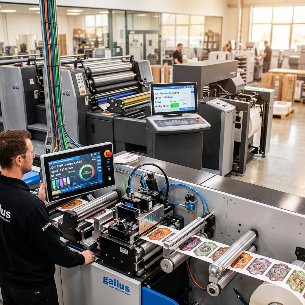 Precision Sheet Fed Label Manufacturing - modern high-tech printing facility